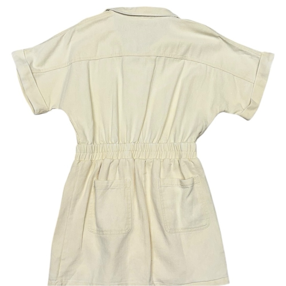 White Birch Cream Utility Romper Dress Size Small Casual Summer Denim Romper - Picture 10 of 11